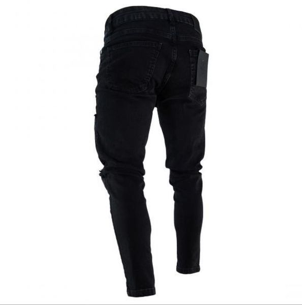 men designer hole jeans fashion black ripped slim fit represen pencil pants casual zipper long pants men clothing, Blue
men designer hole jeans fashion black ripped slim fit represen pencil pants casual zipper long pants men clothing, Blue