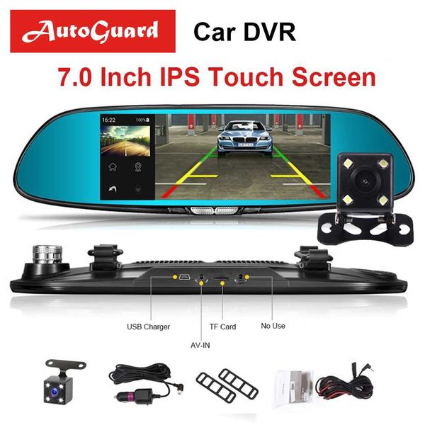 7.0 inch touch screen car video mirror rearview camera car dvr camera dual lens recorder g-sensor dash cam fhd 1080p registrator
7.0 inch touch screen car video mirror rearview camera car dvr camera dual lens recorder g-sensor dash cam fhd 1080p registrator