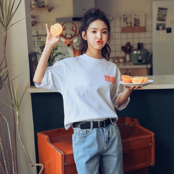 harajuku lette short sleeve t shirt women summer korean ulzzang loose tees shirt schoolgirl streetwear clothes, White
harajuku lette short sleeve t shirt women summer korean ulzzang loose tees shirt schoolgirl streetwear clothes, White