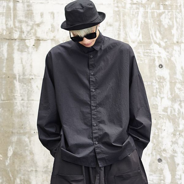 men japan streetwear fashion punk long sleeve loose casual shirts oversize male hip hop dress shirt coat stage show costumes, White;black
men japan streetwear fashion punk long sleeve loose casual shirts oversize male hip hop dress shirt coat stage show costumes, White;black