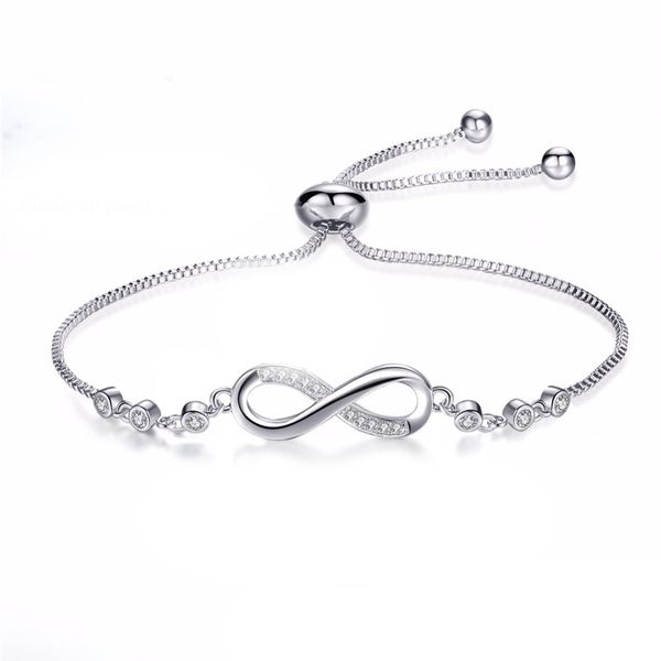 women's 925 sterling silver infinite endless love symbol charm adjustable bracelet women's mother's day birthday gift, Golden;silver
women's 925 sterling silver infinite endless love symbol charm adjustable bracelet women's mother's day birthday gift, Golden;silver