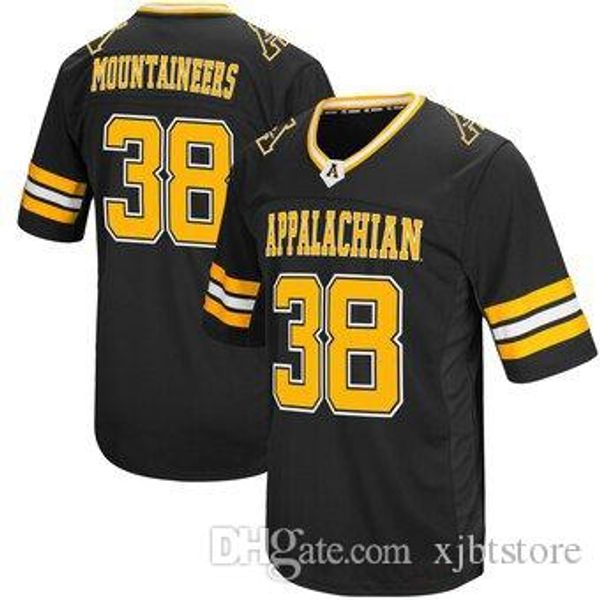 

thomas hennigan stitched men's appalachian state mountaineers blythe hall grant daley d'marco jackson college football jersey 4xl, Black