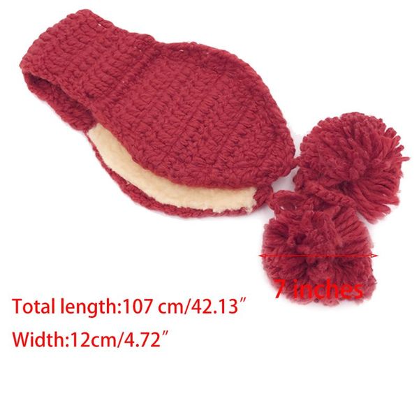 children girls boys crochet knit winter hat thicken plush lining earmuff solid color cute pompom ball ear warmer with chin strap, Blue;gray
children girls boys crochet knit winter hat thicken plush lining earmuff solid color cute pompom ball ear warmer with chin strap, Blue;gray