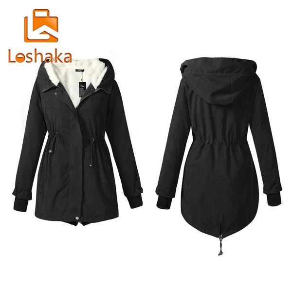 loshaka fashion women parkas winter coats hooded thick cotton warm female jacket fashion mid long wadded coat outwear plus size, Black
loshaka fashion women parkas winter coats hooded thick cotton warm female jacket fashion mid long wadded coat outwear plus size, Black