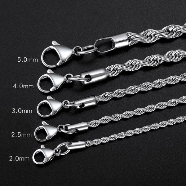 wholesale twist chain 18-32 inches silver color 316l stainless steel twist chains necklace jewelry for women/men
wholesale twist chain 18-32 inches silver color 316l stainless steel twist chains necklace jewelry for women/men