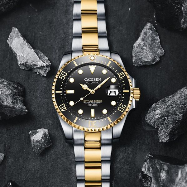 mecnanical men's watches cadisen design new stainless steel automatic watch men fashion casual wristwatch relogio masculino 2020, Slivery;brown
mecnanical men's watches cadisen design new stainless steel automatic watch men fashion casual wristwatch relogio masculino 2020, Slivery;brown