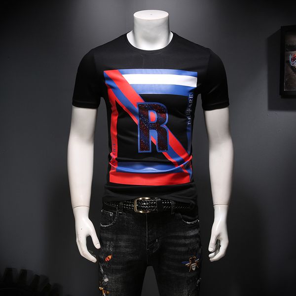 2020 new summer men's tshirt diamond o-neck casual short sleeve t-shirt streetwear mens silm t-shirts tees polos plus size m-3xl, White;black
2020 new summer men's tshirt diamond o-neck casual short sleeve t-shirt streetwear mens silm t-shirts tees polos plus size m-3xl, White;black