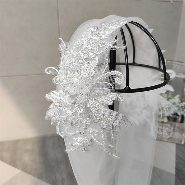 bride handmade headdress lace hair band bilateral flower headbands 120cm wedding hair accessories, Golden;white
bride handmade headdress lace hair band bilateral flower headbands 120cm wedding hair accessories, Golden;white