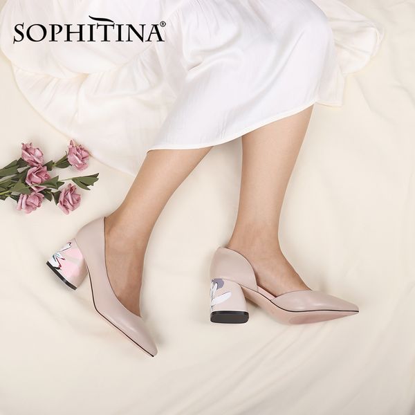 sophitina womens high heels pointed toe sheepskin flower printed square heeled shallow shoes 2020 ladies wedding pumps c172 y200702, Black
sophitina womens high heels pointed toe sheepskin flower printed square heeled shallow shoes 2020 ladies wedding pumps c172 y200702, Black