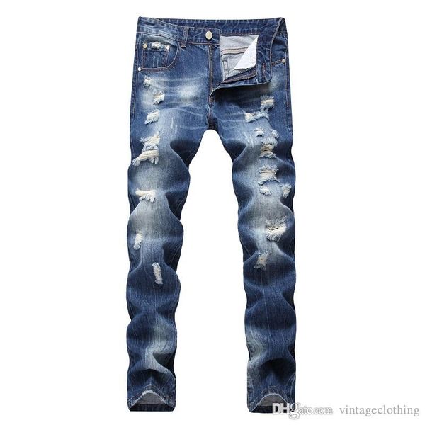 мужская мода прямые джинсы slim fit простой дизайнер отверстие джинсы джинсовые брюки промытые разрушенные мужские джинсы, Blue
мужская мода прямые джинсы slim fit простой дизайнер отверстие джинсы джинсовые брюки промытые разрушенные мужские джинсы, Blue