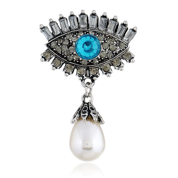 european and american fashion brooch jewelry fashion eye personality retro pearl inlaid diamond alloy devil's eye brooch accessories, Gray
european and american fashion brooch jewelry fashion eye personality retro pearl inlaid diamond alloy devil's eye brooch accessories, Gray