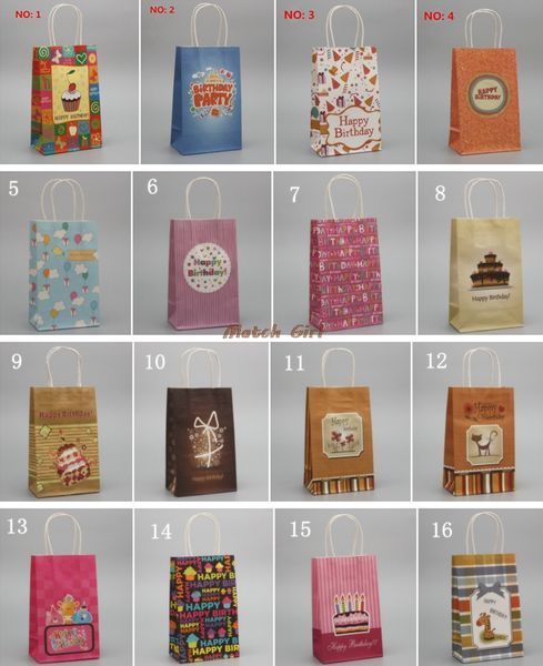 20pcs/lot-21*13*8cm-16style small size cartoon "happy birthday" kraft paper bag with handles birthday party festival gift bags
20pcs/lot-21*13*8cm-16style small size cartoon "happy birthday" kraft paper bag with handles birthday party festival gift bags