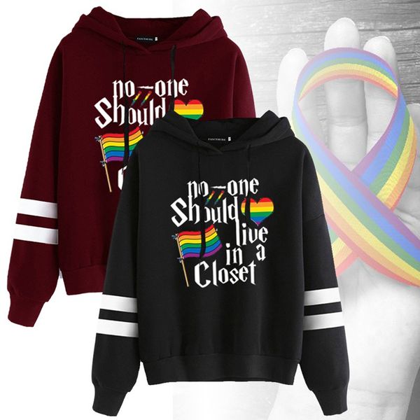 не 19ss lgbt женщина толстовка с капюшоном no one должен жить в чулане пуловерах кофты, Black
не 19ss lgbt женщина толстовка с капюшоном no one должен жить в чулане пуловерах кофты, Black