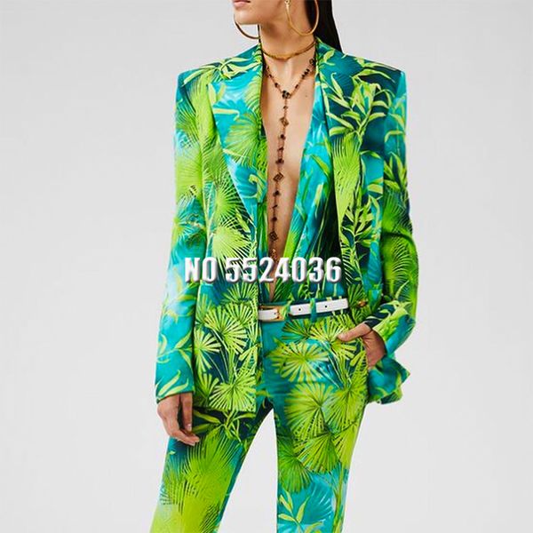new 2020 designer leaf print blazer casual jacket women's party single button blazer outer wear, White;black
new 2020 designer leaf print blazer casual jacket women's party single button blazer outer wear, White;black