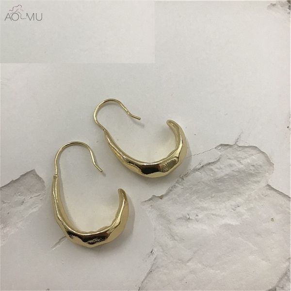 aomu new korea simple irregular geometric metal gold color matte stud earrings for women gifts party jewelry pendientes, Golden;silver
aomu new korea simple irregular geometric metal gold color matte stud earrings for women gifts party jewelry pendientes, Golden;silver