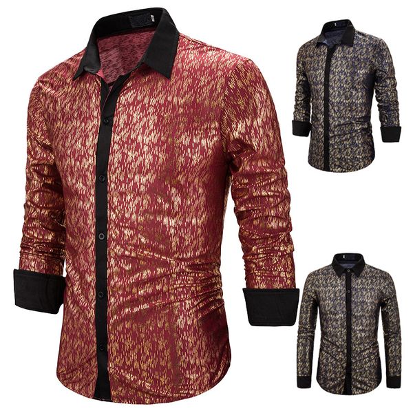 fashion luxury european casual mens designer bar emcee shirt men's gilded leisure lapel neck men's long sleeve shirt, White;black
fashion luxury european casual mens designer bar emcee shirt men's gilded leisure lapel neck men's long sleeve shirt, White;black