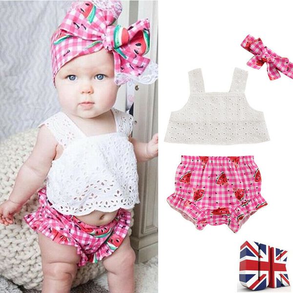 newborn infant baby girl lace sleeveless bodysuit + plaid printed short pants outfits summer cute kid 3pcs, White
newborn infant baby girl lace sleeveless bodysuit + plaid printed short pants outfits summer cute kid 3pcs, White