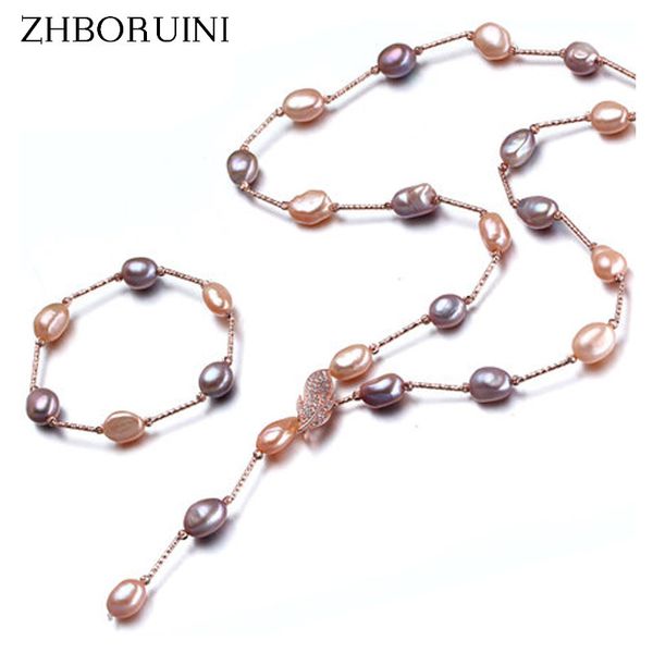 zhboruini fashion pearl jewelry long pearl necklace baroque natural freshwater jewelry women statement necklace friend, Black
zhboruini fashion pearl jewelry long pearl necklace baroque natural freshwater jewelry women statement necklace friend, Black