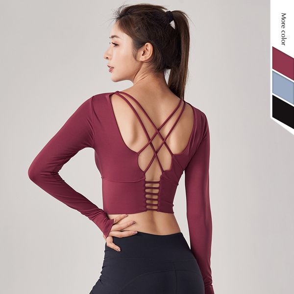 женщины назад ремешки гимнастика йога crop tops йога рубашки с длинным рукавом обучение лучшие фитнес бег спортивные футболки, White;red
женщины назад ремешки гимнастика йога crop tops йога рубашки с длинным рукавом обучение лучшие фитнес бег спортивные футболки, White;red