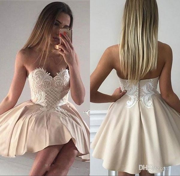 ivory sweethdeart neck short cocktail dresses lace appliques a line girls homecoming dress mini skirt party gown, Black
ivory sweethdeart neck short cocktail dresses lace appliques a line girls homecoming dress mini skirt party gown, Black