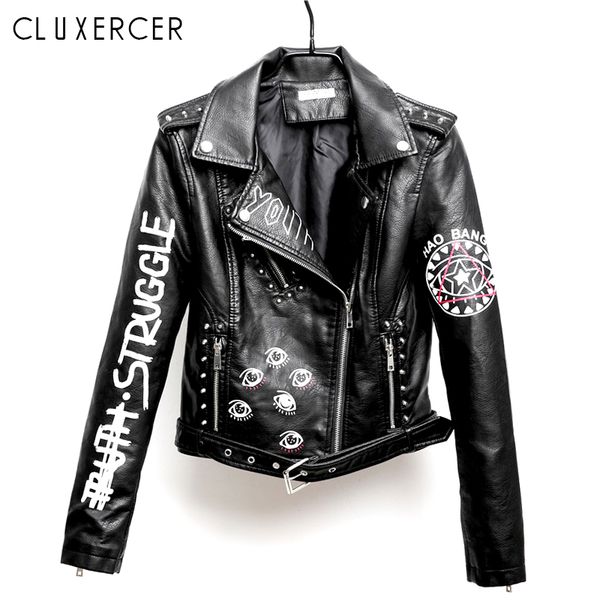 printed letters rivet faux leather jacket women punk moto black slim cool lady pu leather jackets femme outwear coat
printed letters rivet faux leather jacket women punk moto black slim cool lady pu leather jackets femme outwear coat