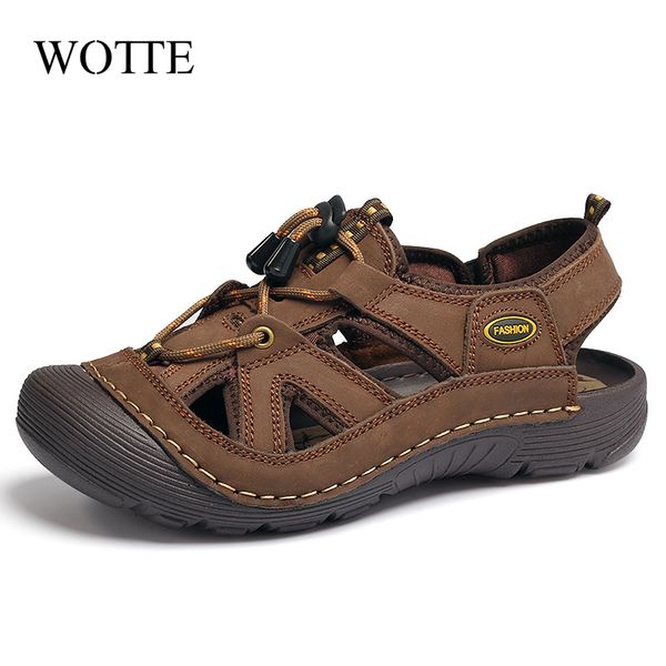 wotte summer sandals male leather shoes men sandals men shoes beach fashion outdoor casual non-slip footwear sandalias hombre, Black
wotte summer sandals male leather shoes men sandals men shoes beach fashion outdoor casual non-slip footwear sandalias hombre, Black