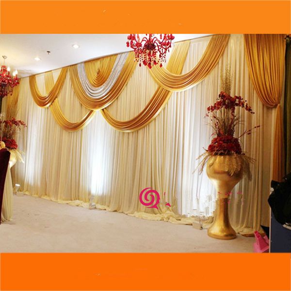 3x6m luxury wedding backdrop curtain/ wedding drapes with silver sequin swag pleated for event&party&banquet&home decoration 
3x6m luxury wedding backdrop curtain/ wedding drapes with silver sequin swag pleated for event&party&banquet&home decoration
