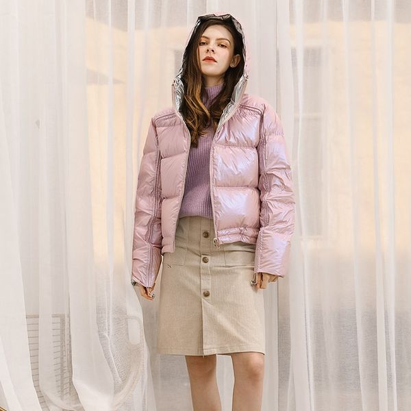 2019 thick warm down coat winter jacket women hooded white duck down parkas female loose double sided waterproof outerwear, Black
2019 thick warm down coat winter jacket women hooded white duck down parkas female loose double sided waterproof outerwear, Black