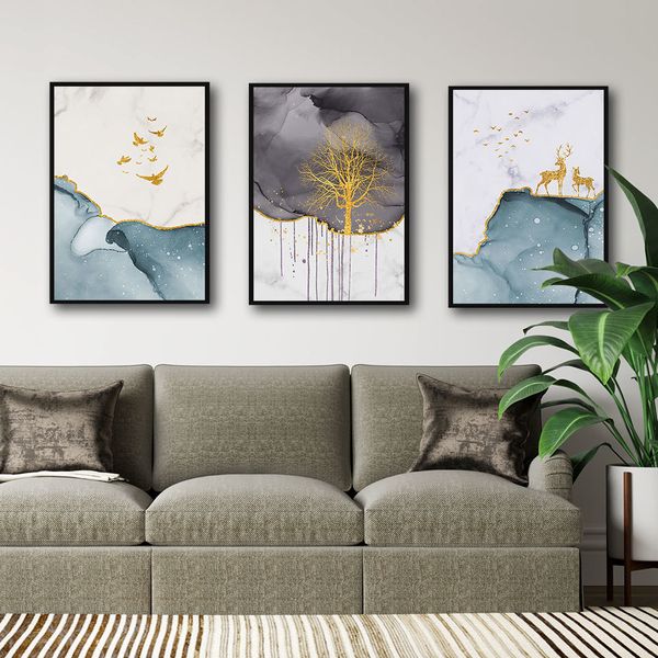 abstract watercolor tree poster golden deer canvas painting bird wall art pictures for living room modern home decorative print
abstract watercolor tree poster golden deer canvas painting bird wall art pictures for living room modern home decorative print