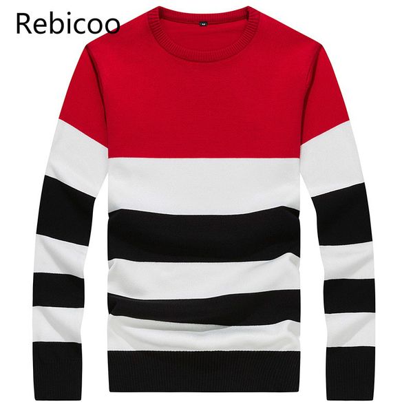 men autumn winter sweater o-neck collar patchwork knitwear male stripped sweater for man outwear -5xl ,da851, White;black
men autumn winter sweater o-neck collar patchwork knitwear male stripped sweater for man outwear -5xl ,da851, White;black