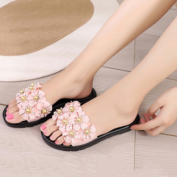 2020 new ladies slippers summer pvc flower fashion leisure beach outdoor flat bottom slippers, Black
2020 new ladies slippers summer pvc flower fashion leisure beach outdoor flat bottom slippers, Black