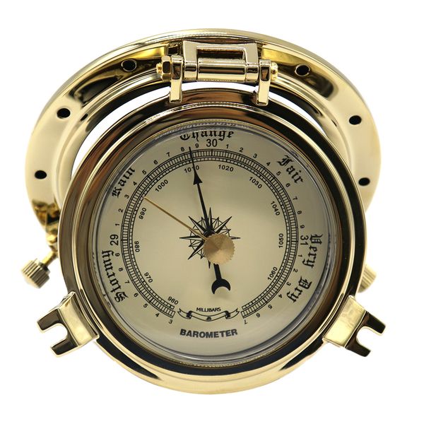 gold marine boat rv yacht rome vintage barometer air gauge for navigation 
gold marine boat rv yacht rome vintage barometer air gauge for navigation