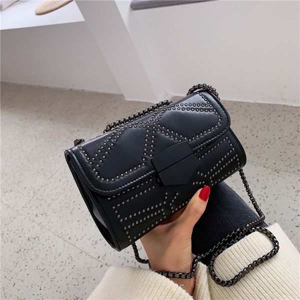 small pu leather crossbody bags for women 2020 rivets shoulder messenger bag female travel handbags chain cross body bag
small pu leather crossbody bags for women 2020 rivets shoulder messenger bag female travel handbags chain cross body bag