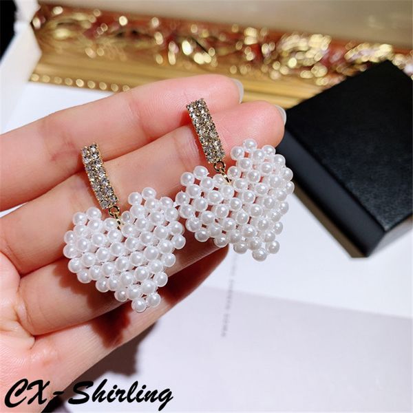 cx-shirling fashion gold anti-allergy earrings women elegant stup earrings full pearl white crystal heart shape, Golden;silver
cx-shirling fashion gold anti-allergy earrings women elegant stup earrings full pearl white crystal heart shape, Golden;silver