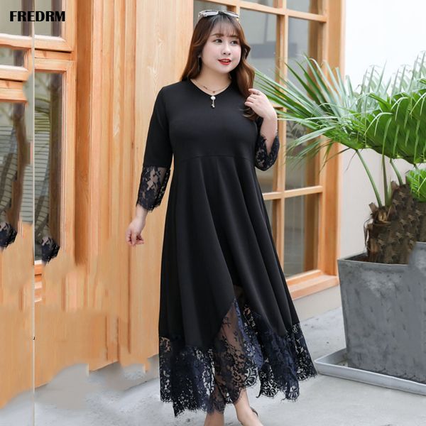fredrm female dresses 2020 new summer spring lace sleeve women big size 6xl 7xl v-neck loose casual big size ladies long dress, Black;gray
fredrm female dresses 2020 new summer spring lace sleeve women big size 6xl 7xl v-neck loose casual big size ladies long dress, Black;gray