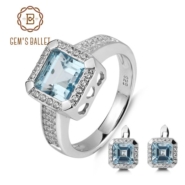 gem's ballet 7.84ct square natural sky blue z jewelry sets 925 sterling silver earrings ring set for women gemstone jewelry, Black
gem's ballet 7.84ct square natural sky blue z jewelry sets 925 sterling silver earrings ring set for women gemstone jewelry, Black