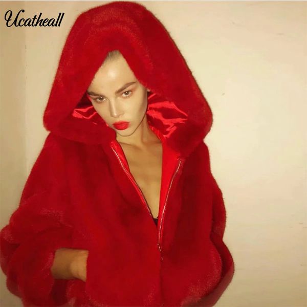 winter warm fluffy faux fur coats jackets christmas women thickening hat fake fur cropped jacket hooded leather zipper overcoat, Black
winter warm fluffy faux fur coats jackets christmas women thickening hat fake fur cropped jacket hooded leather zipper overcoat, Black