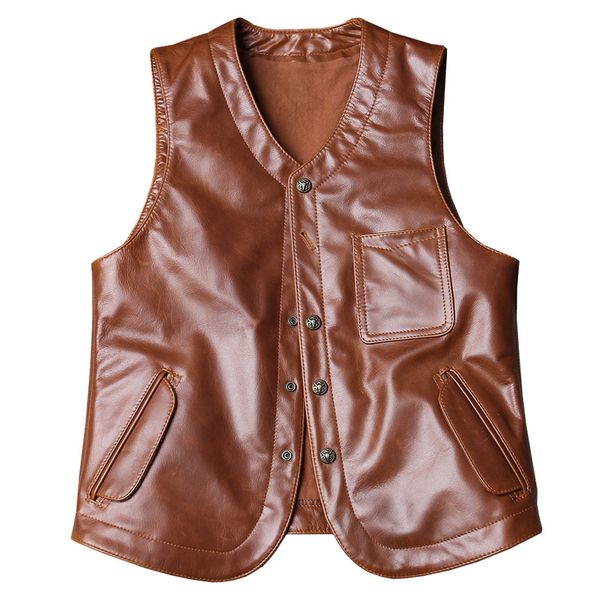 2020 brown casual leather vest men single breasted plus size xxxl genuine cowhide spring slim fit short leather vest, Black;white
2020 brown casual leather vest men single breasted plus size xxxl genuine cowhide spring slim fit short leather vest, Black;white