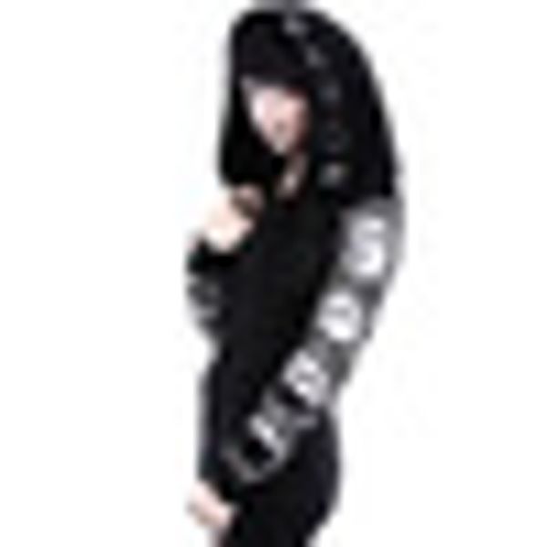 women long sleeve pullover casual cotton blends black regular size printing hoodie fashionable stylish brand new, Black;brown
women long sleeve pullover casual cotton blends black regular size printing hoodie fashionable stylish brand new, Black;brown