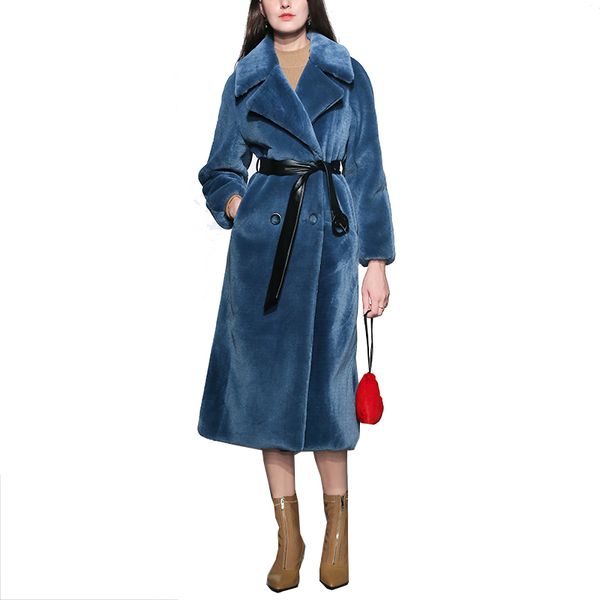 women faux fur coat long thicken parka mujer 2018 imitation sheep shearing overcoat outwear female fale wool jacket lx2555, Black
women faux fur coat long thicken parka mujer 2018 imitation sheep shearing overcoat outwear female fale wool jacket lx2555, Black
