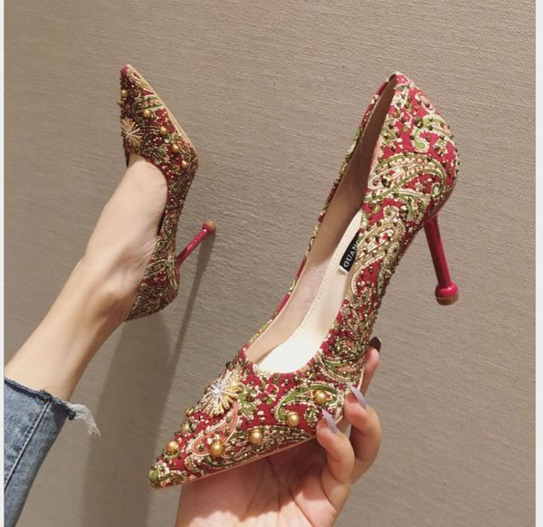 new shallow mouth female high heel rhinestone female fine with single shoes rivet wild, Black
new shallow mouth female high heel rhinestone female fine with single shoes rivet wild, Black