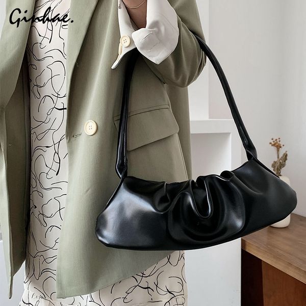 elegant soft leather dumplings handbag for women pleated clouds tote bags ladies vintage baguette shape shoulder messenger bags
elegant soft leather dumplings handbag for women pleated clouds tote bags ladies vintage baguette shape shoulder messenger bags