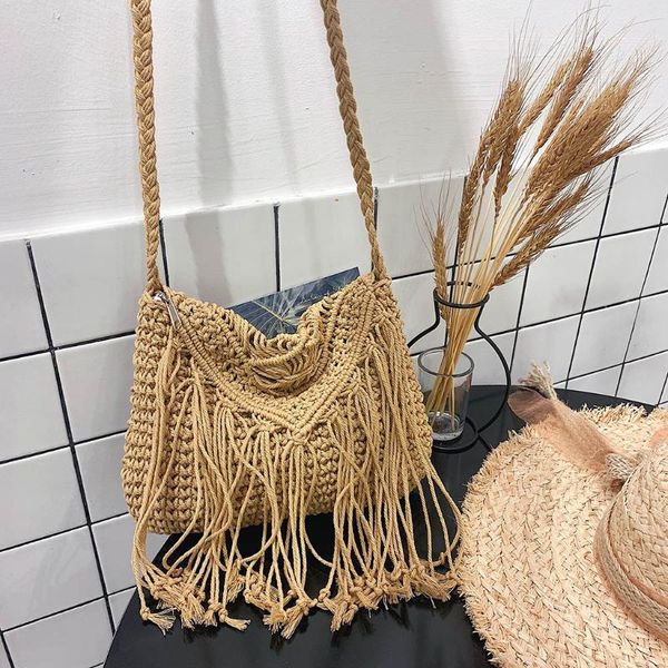 women tasse woven bag fashion shoulder bag solid color handbag beach handmade boho beach travel handbag for women
women tasse woven bag fashion shoulder bag solid color handbag beach handmade boho beach travel handbag for women
