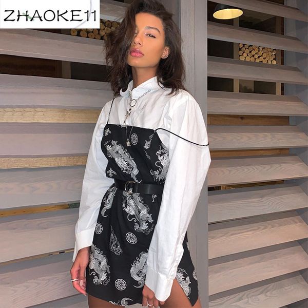 2020 summer street ins wind slash neck trend dragon print slim split above knee, mini suspender dress female, Black;gray
2020 summer street ins wind slash neck trend dragon print slim split above knee, mini suspender dress female, Black;gray