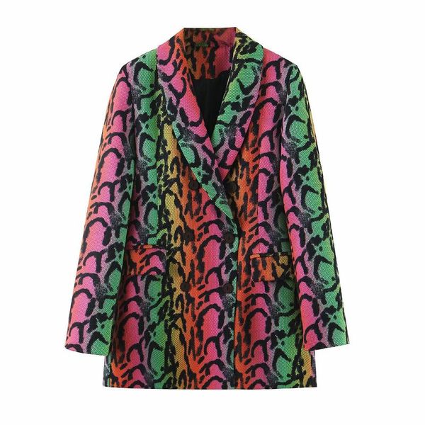 women's suit early autumn newstyle retro jacket color snake pattern printed suit double-breasted long-sleeved temperament jacket, White;black
women's suit early autumn newstyle retro jacket color snake pattern printed suit double-breasted long-sleeved temperament jacket, White;black