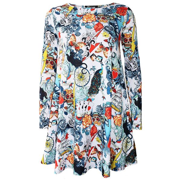 pumpkin printed dresses with long sleeves and skulls on halloween exploded in europe and america, Black;gray
pumpkin printed dresses with long sleeves and skulls on halloween exploded in europe and america, Black;gray