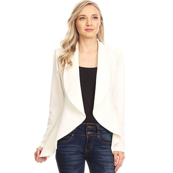 lapel cardigan irregular casual blazers suit women solid slim jacket autumn long sleeve white black
lapel cardigan irregular casual blazers suit women solid slim jacket autumn long sleeve white black