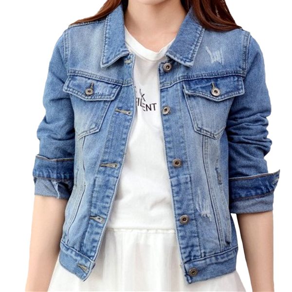 women's jackets women denim coat casual jean frayed pattern basic lady windbreaker pocket autumn winter female clothing grnshts, Black;brown
women's jackets women denim coat casual jean frayed pattern basic lady windbreaker pocket autumn winter female clothing grnshts, Black;brown