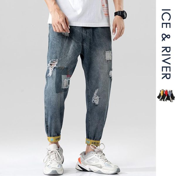 men autumn large size stretch plus loose denim jeans cargo pants men's elastic plus casual zipper cropped nine points jeans men, Blue
men autumn large size stretch plus loose denim jeans cargo pants men's elastic plus casual zipper cropped nine points jeans men, Blue