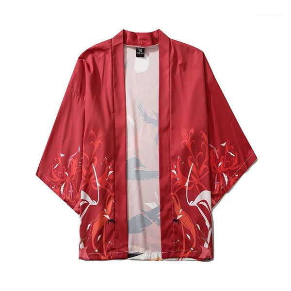 designer chinese style bird print loose thin shirt spring o neck men clothes men kimono, White;black
designer chinese style bird print loose thin shirt spring o neck men clothes men kimono, White;black